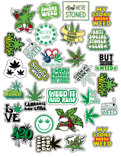 420 Sticker Sheet (2 dozen stickers)