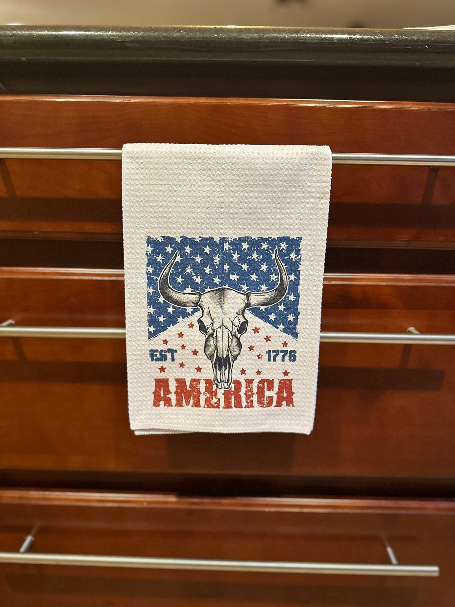 🎆 Festive Celebration 250th Anniversary Kitchen Hand Towel