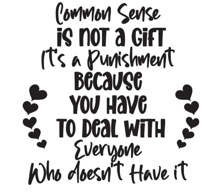 Black text quote on a white background with decorative hearts.