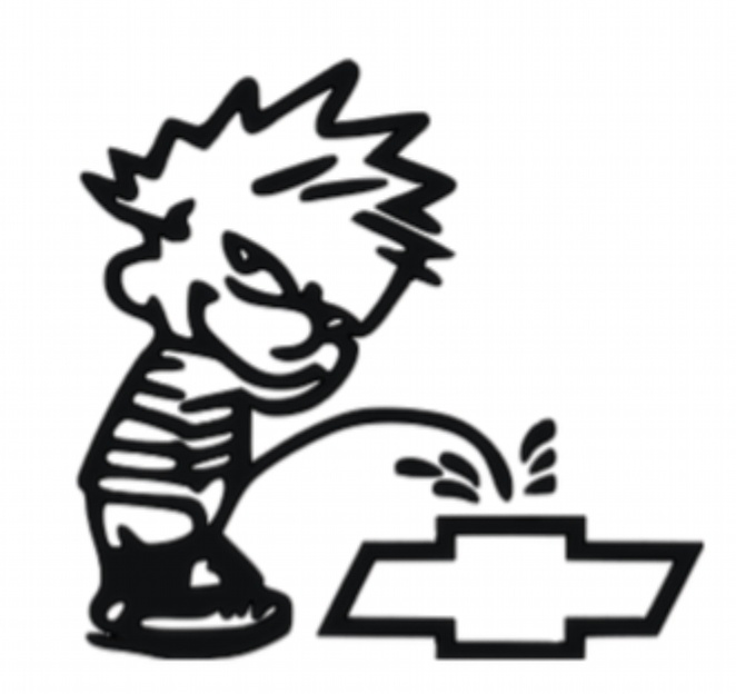 Calvin Car Decals 5"