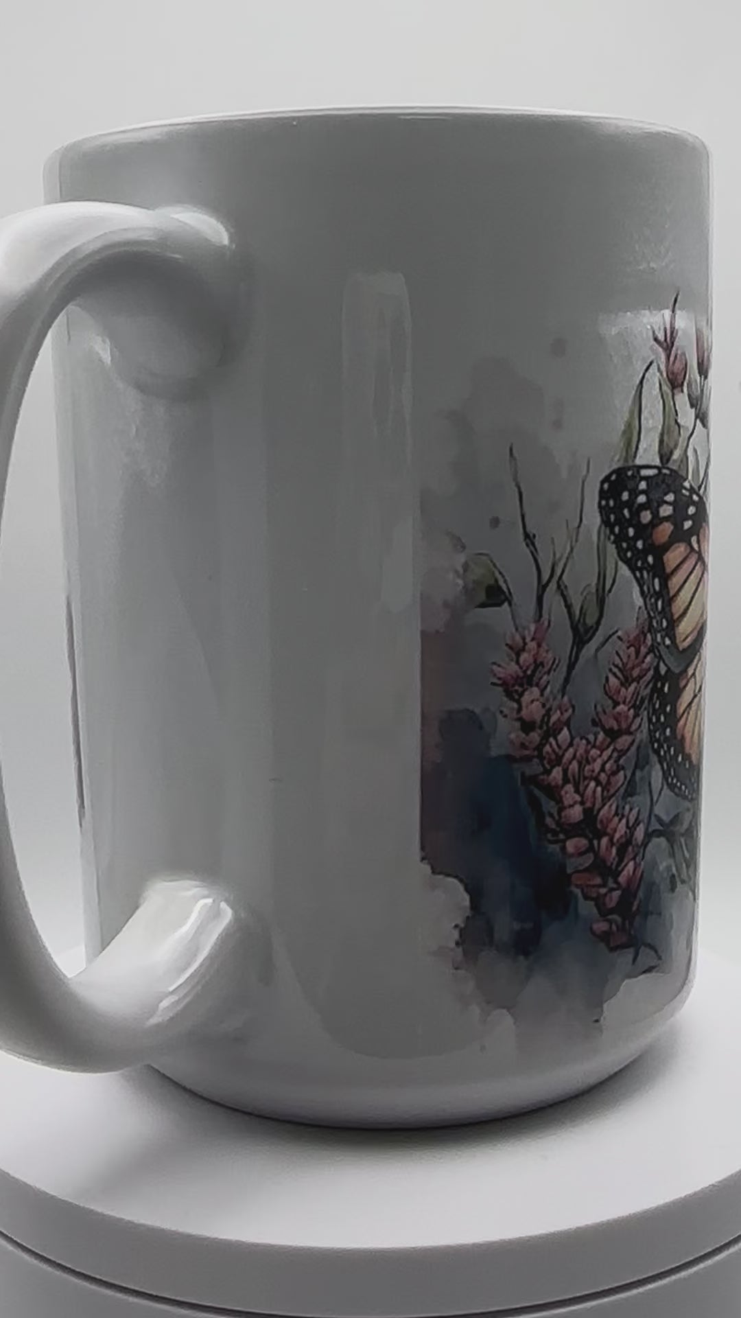 Beautiful monarch butterfly design with wild flowers